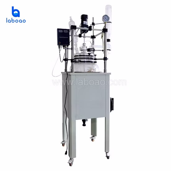 Fabricante de reator de vidro de aquecedor de camada única para equipamentos em escala de laboratório