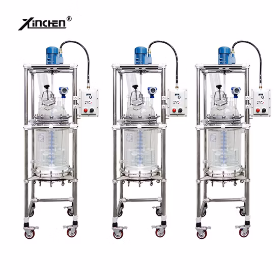 Reator de vidro de camada única para laboratório